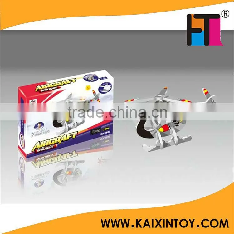 DIY solar toy solar power plane puzzle toys for children