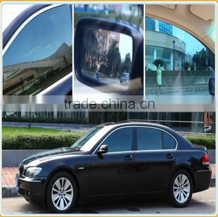 Black color 99% UV-rejection car static reusable window film
