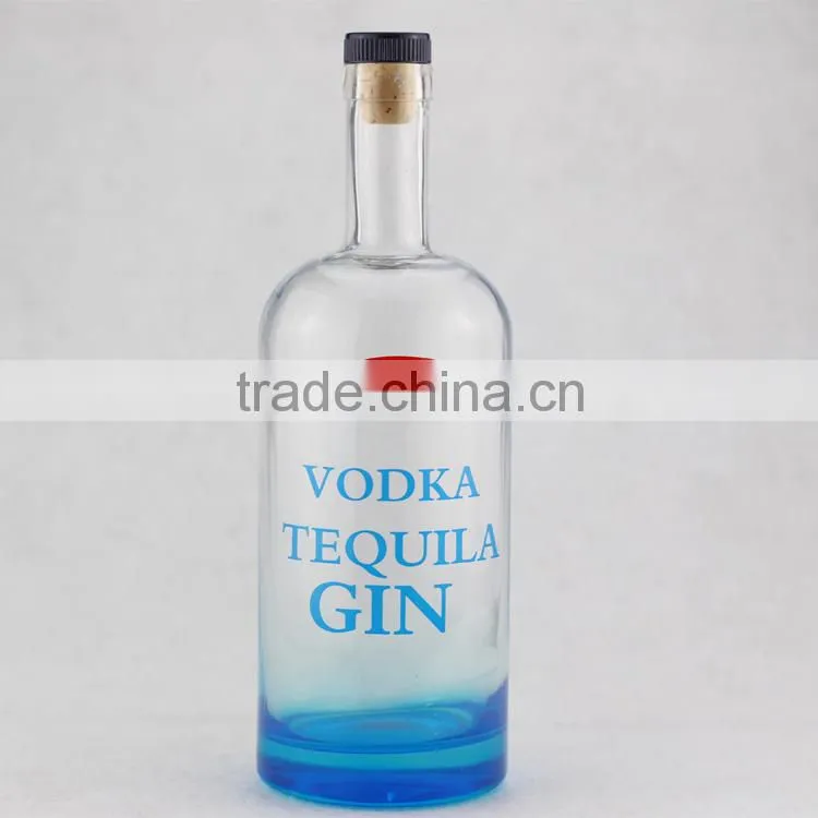 750ml frosted spirit bottle manufacturer matte white vodka glass bottle custom rum bottle