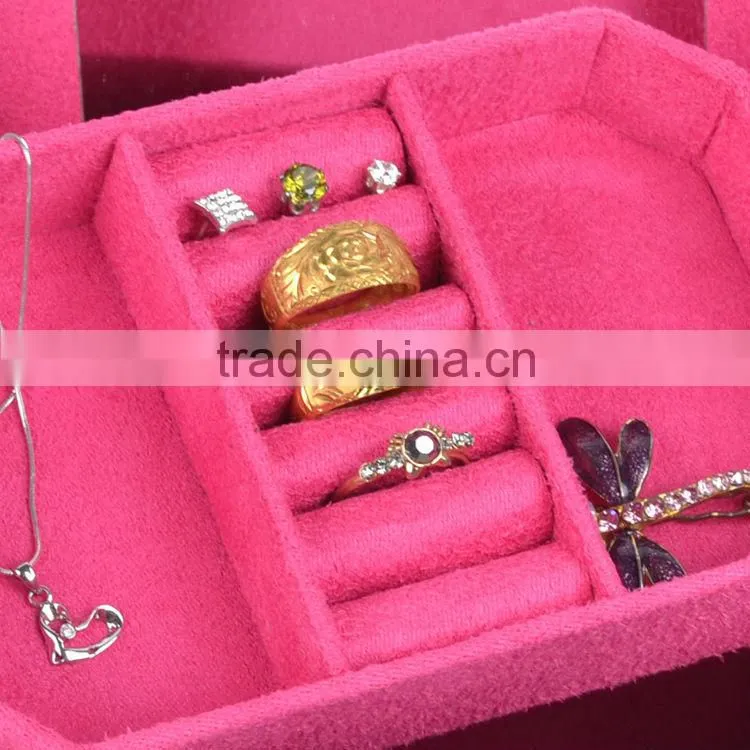 newest design fabric jewelry box ring inserts