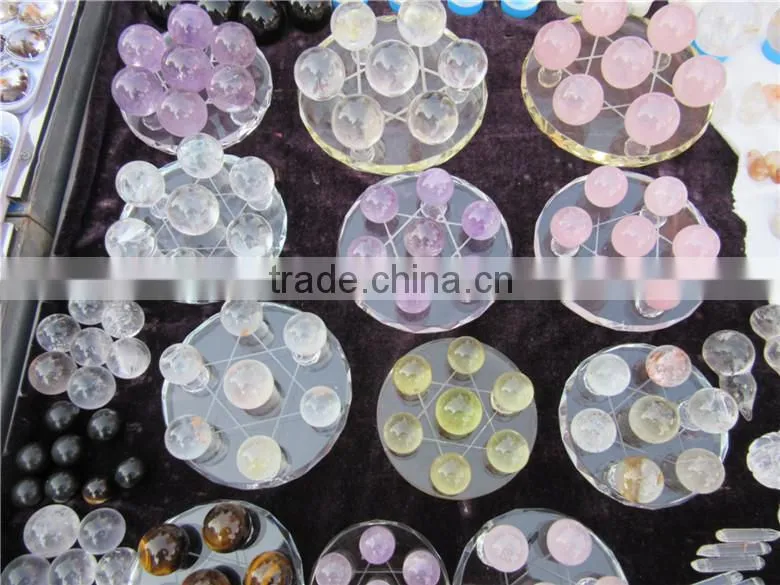 2015 new coming factory direct colorful natural crystal balls/ seven star crystal balls array