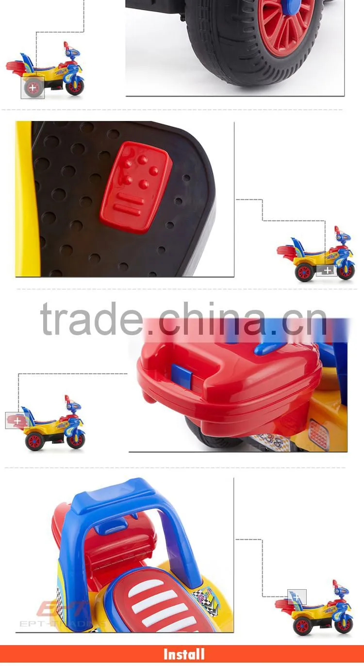 Crazy selling kids remote control ride on plastic motorcycle for sale