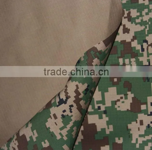 High quality T/C camouflage coated printed fabric