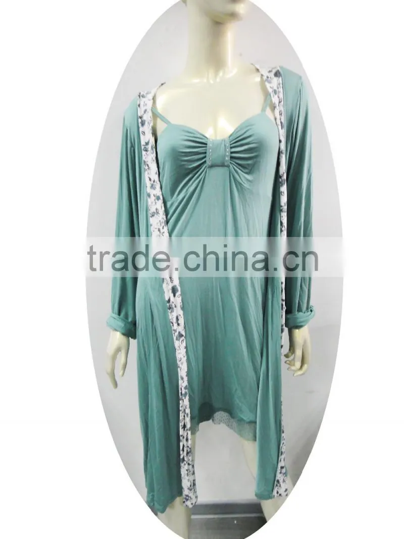 sexy bow lace decorated night dress