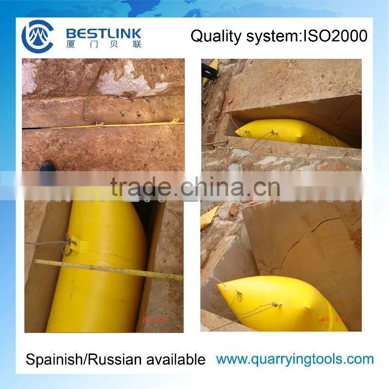 HOT!! Polymer air pushing bag for quarry marble