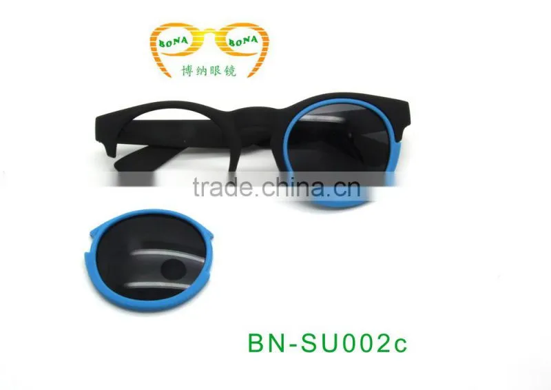 fashion round shape changeable lens sunglasses