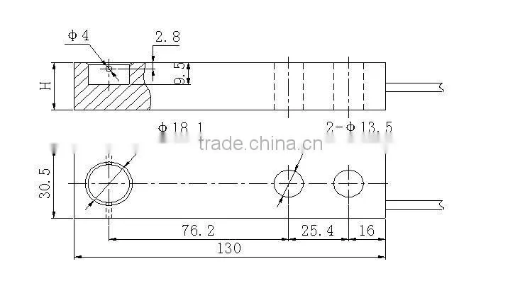 Electronic shear beam sensor