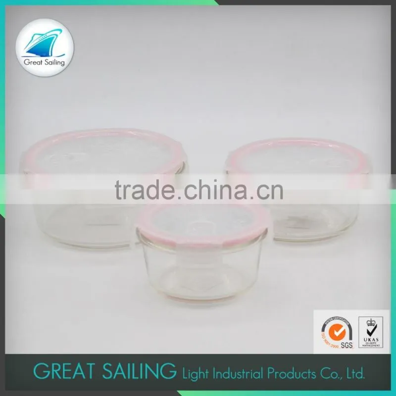 Home decor heat resistant microwavable food container glass