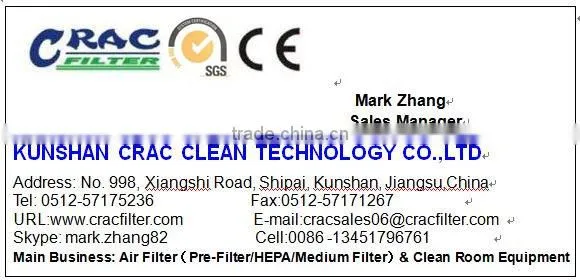 G1-G4 Disposable cardboard panel pre filter for HVAC system