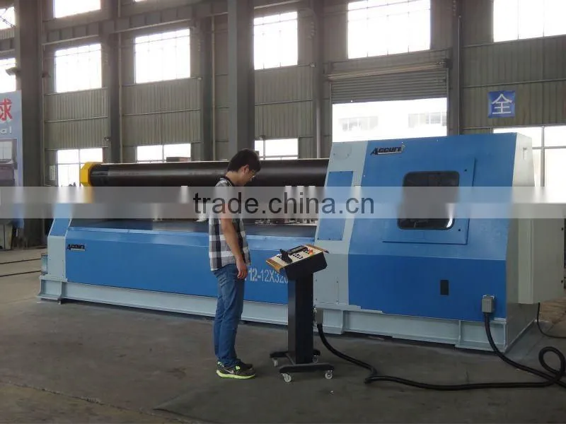 pre-bending plate rolling machine 4-roller CNC plate rolls bending machine