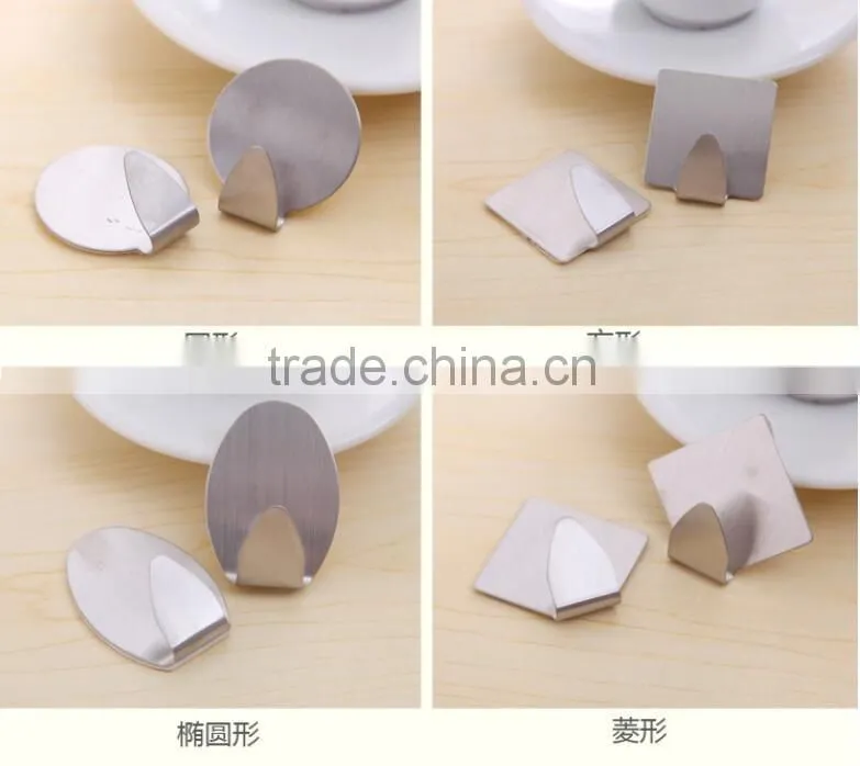 fashional stainless steel adhesive picture rail hooks and steel sticker hook
