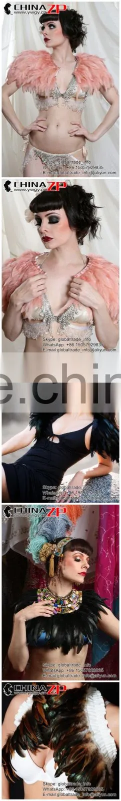 Leading Supplier CHINAZP Factory High Quality Black Chicken Dyed Rooster Schlappen Feathers