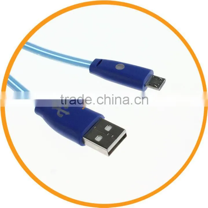 1M Colorful Micro USB LED Charging Cable for Samsung S5 S4 S3 from Dailyetech