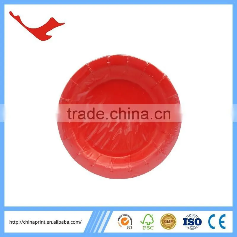 010 decorative round christmas paper plate wholesale