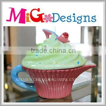 White Ceramic Skull Pot Without Lid Cute Paint OEM