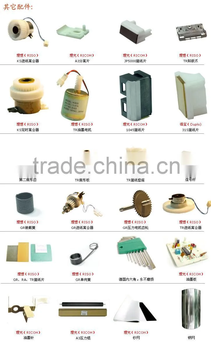 duplo ricoh digital duplicator spare part-pressure roller