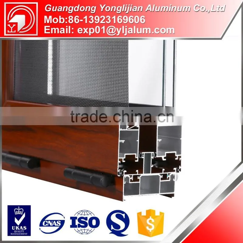 TOP Gradet Aluminum Casement Windows with 6000 Series Aluminium Double Glazed