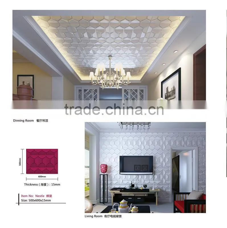 2015 wholesale eco-friendly stylish modern decorative faux tin ceiling tiles