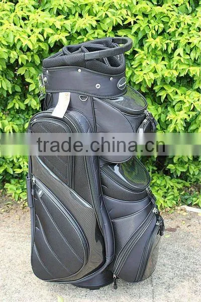 more order for two side cooler pocket pu+nylon golf bag