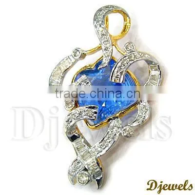 Diamond Gold Pendant set,Diamond Jewelry,Ladies Diamond Jewelry