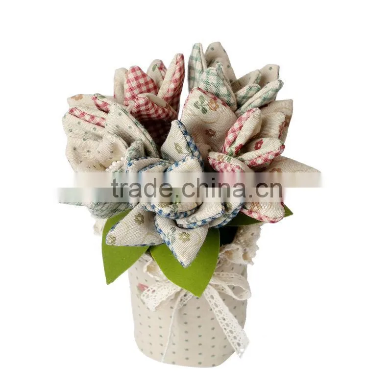 Handmade fragrance home flower decoration filled with activated bamcoo charcoal