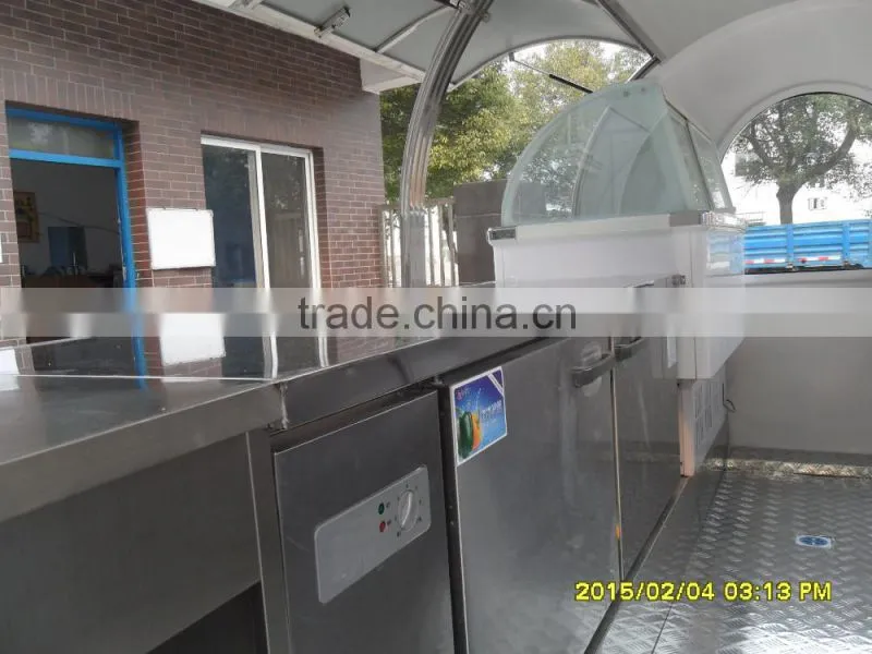 Small or big wheels fast food carts kiosk/food selling car/food street kiosk for salefood truck