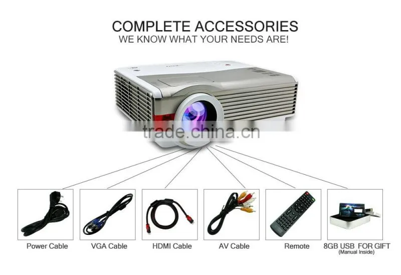 New the beam cheap movie and business 4200 lumens projectors 2016 for tv