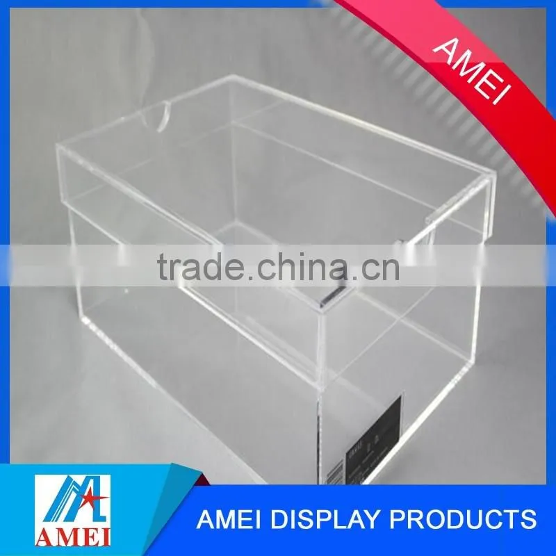 2016 Visible Dustproof acrylic nike shoes display box with label