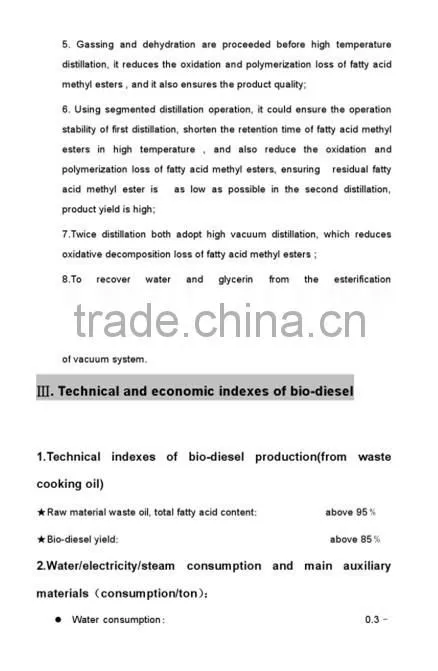 High perfomance 100T/D Biodiesel machine