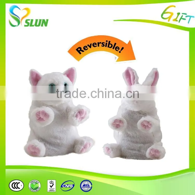 wholesale 2 pets in one quick filp switch reversible stuffed animals soft toys
