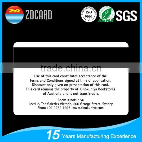 CR80 Standard White Hico / Loco Magnetic Strip PVC Card