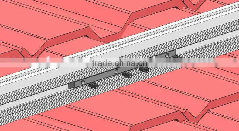 Easy installation away from water leaking/rooftop solar panel mounting system