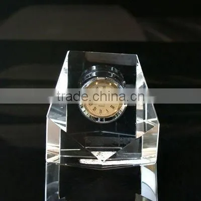 2016 mini crystal clock souvenir for table decoration