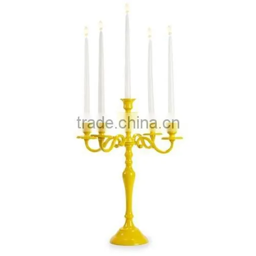 Glass hurricane crystal candelabra for wedding centerpiece, Crystal candelabra centerpiece