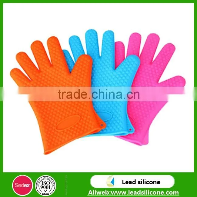 Heat Resistant Silicone Gloves ,Non-stick Silicone BBQ Oven Mitts