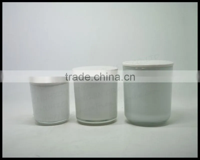 450-600ml solid black egg glass candle container