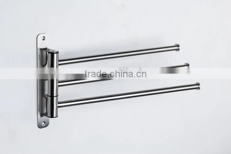 2016 New Brush Stainless Steel 3 Removable Bars Bathroom Towel Bar
