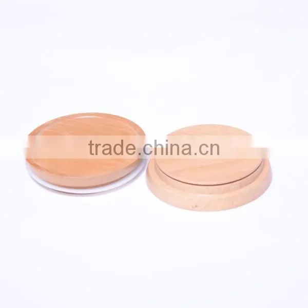 New Creative Glass Bottles Bamboo Cover, Wooden Seal Lid