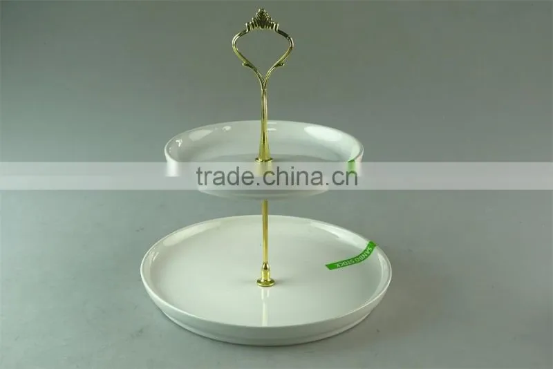 2-tier ceramic stand holder snack plate for party in stocklots