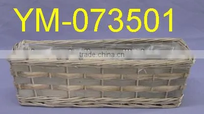 Unique Willow Flower Basket with Long Handle
