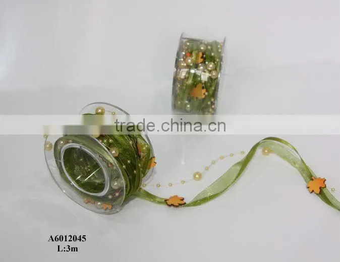 fashion green and yellow gift ribbon