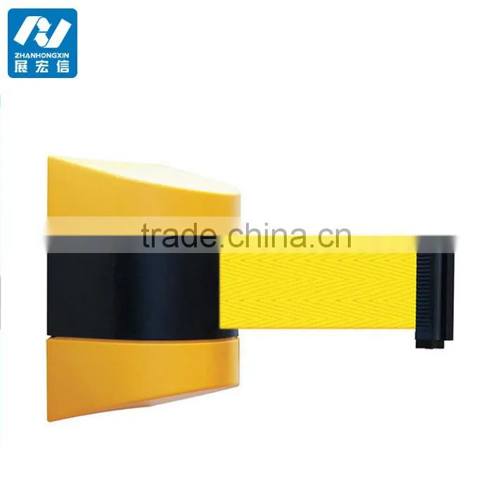 retractable belt barrier wall mounted barrier tensile system