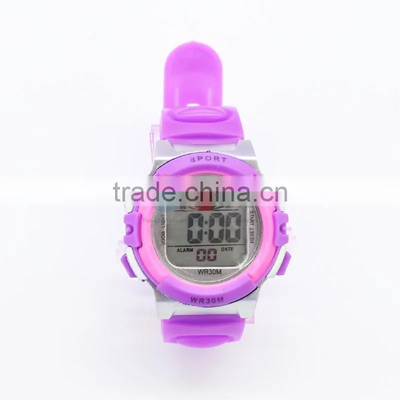 Purple women digital sport watch