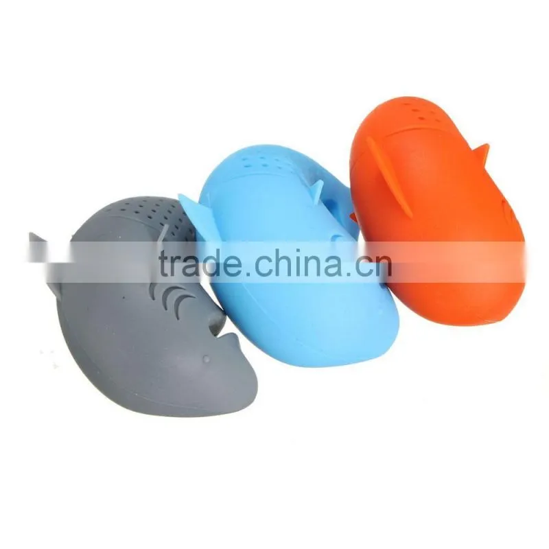 The Silicone Shark Shape Tea Infuser Maker Set Cup Decor Tea Bag Strainer Filter