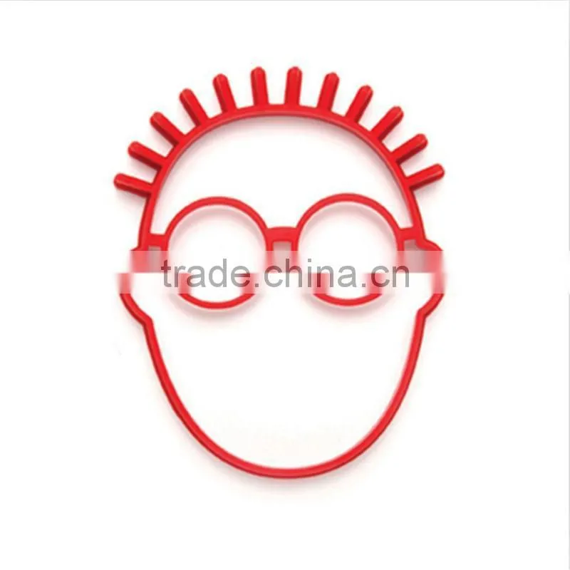 Clown silicone egg shaper,funny christmas pancake molds cooking egg mold