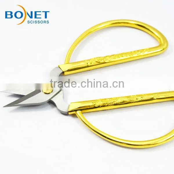 S11004 FDA qualified 5" heavy-duty gold plated ribbon cutting scissors