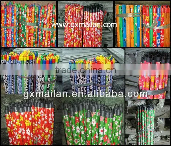 china manufacture pvc coated wooden broom stick with best quality