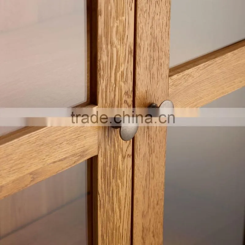 rustic oak wood TV Unit with 2 Doors with good design and 100% solid oak wood furniture
