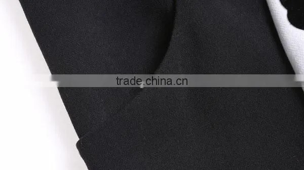 OEM hot sell high quality latest fashion ladies' short front long back white and black colored branded ladies' clothing
