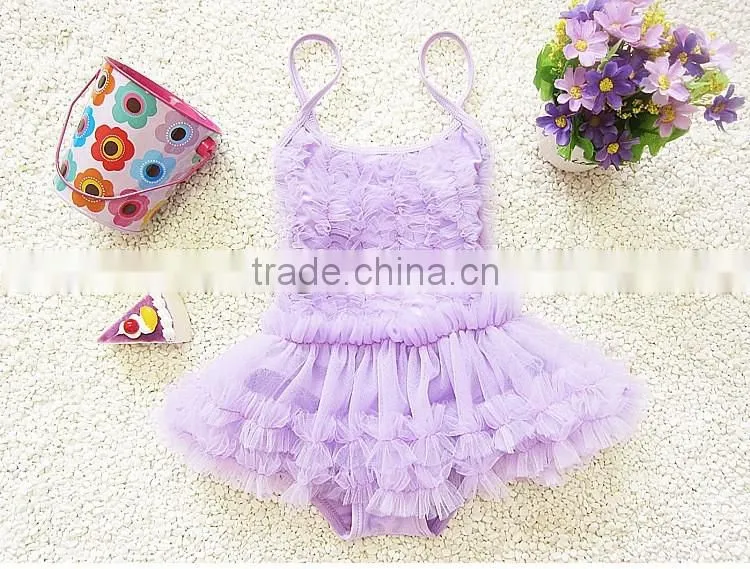 Baby solid color lace bikini new one piece swimming wear girl bathing suit for summer girl swimming suit
